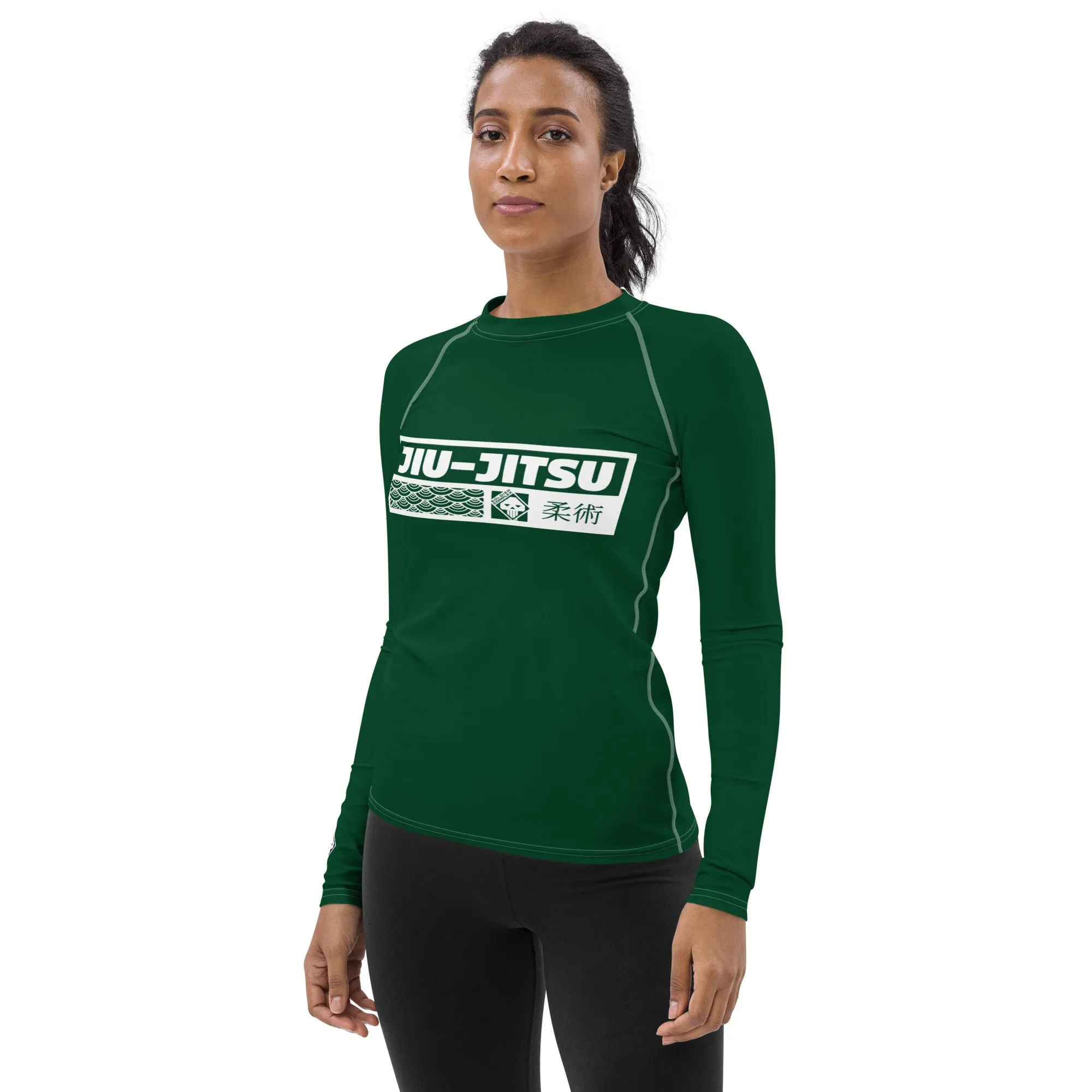 Womens Long Sleeve BJJ Rash Guard - Jiu-Jitsu 008 - Sherwood Forest