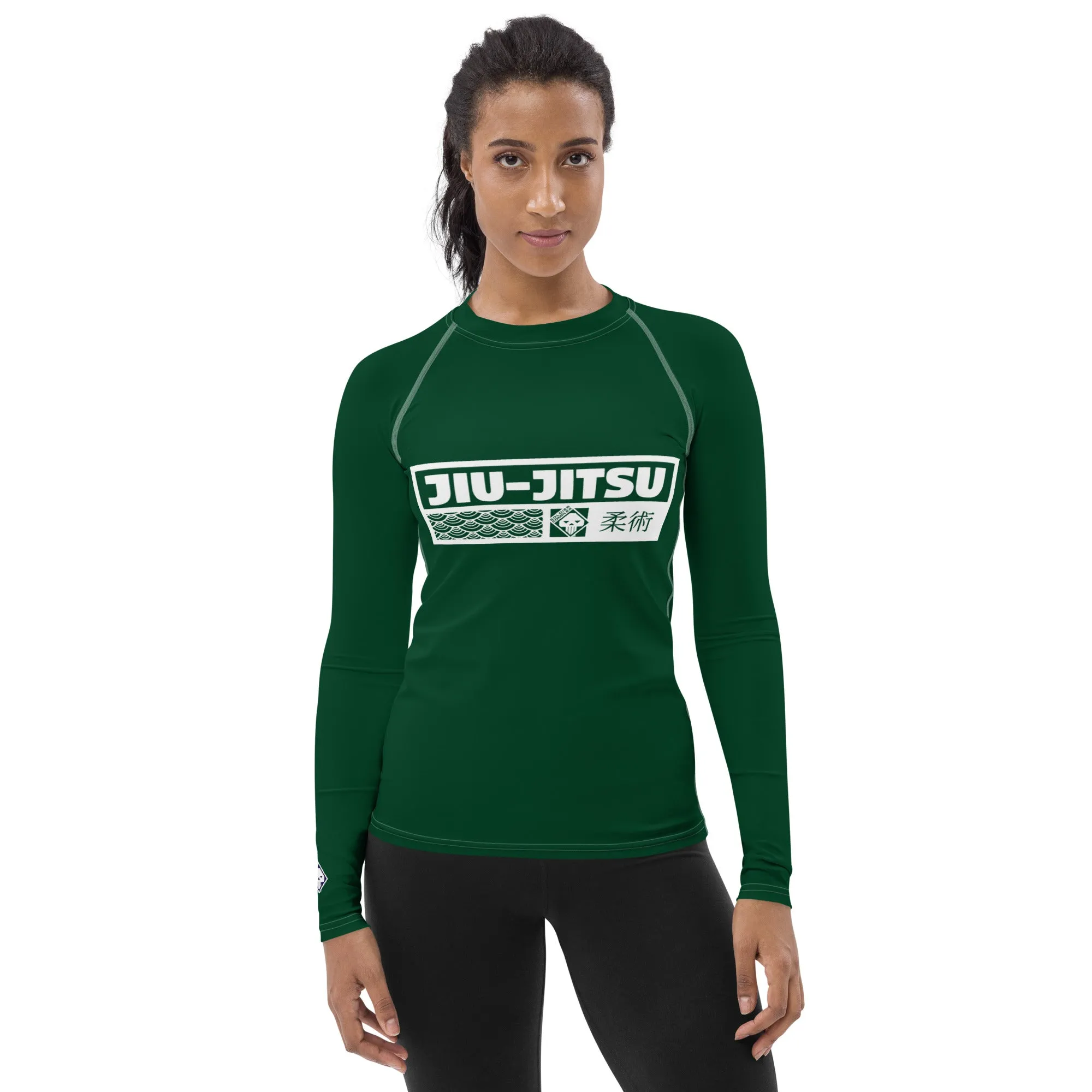 Womens Long Sleeve BJJ Rash Guard - Jiu-Jitsu 008 - Sherwood Forest