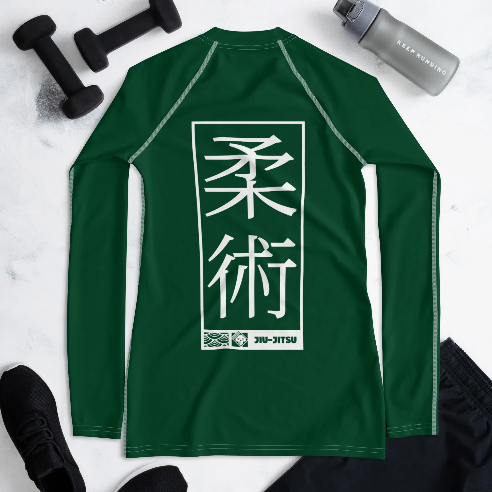 Womens Long Sleeve BJJ Rash Guard - Jiu-Jitsu 008 - Sherwood Forest