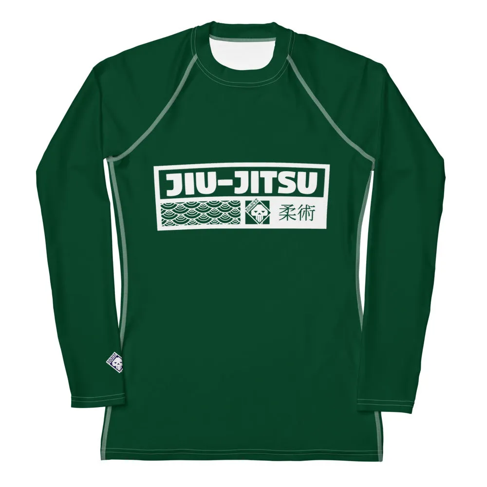 Womens Long Sleeve BJJ Rash Guard - Jiu-Jitsu 008 - Sherwood Forest