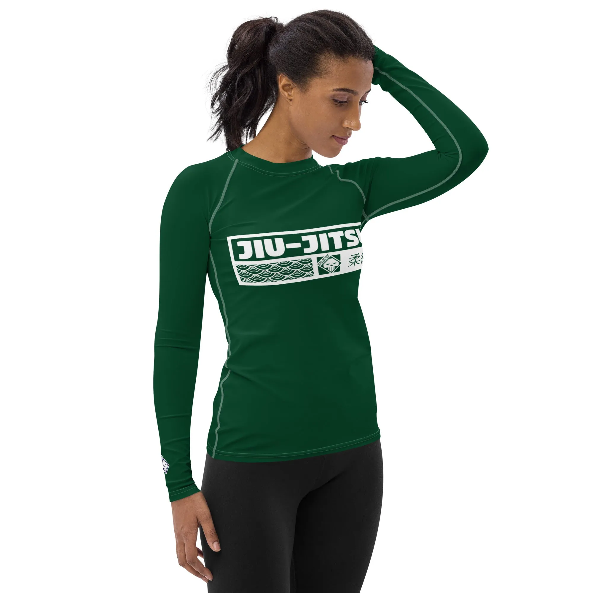 Womens Long Sleeve BJJ Rash Guard - Jiu-Jitsu 008 - Sherwood Forest