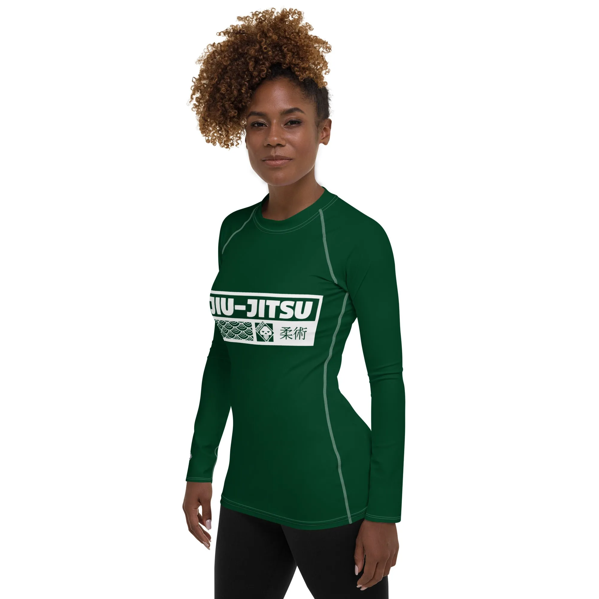 Womens Long Sleeve BJJ Rash Guard - Jiu-Jitsu 008 - Sherwood Forest