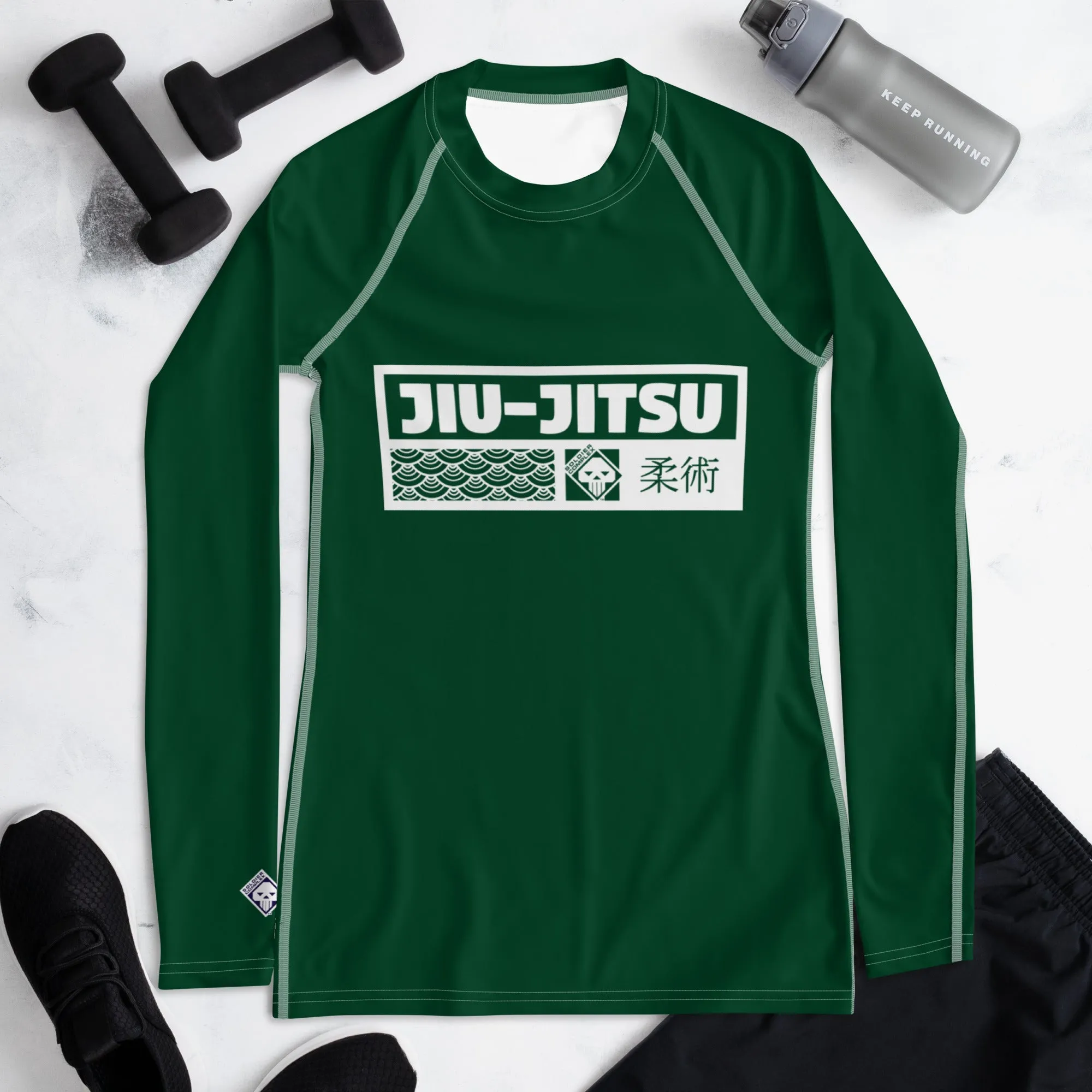 Womens Long Sleeve BJJ Rash Guard - Jiu-Jitsu 008 - Sherwood Forest