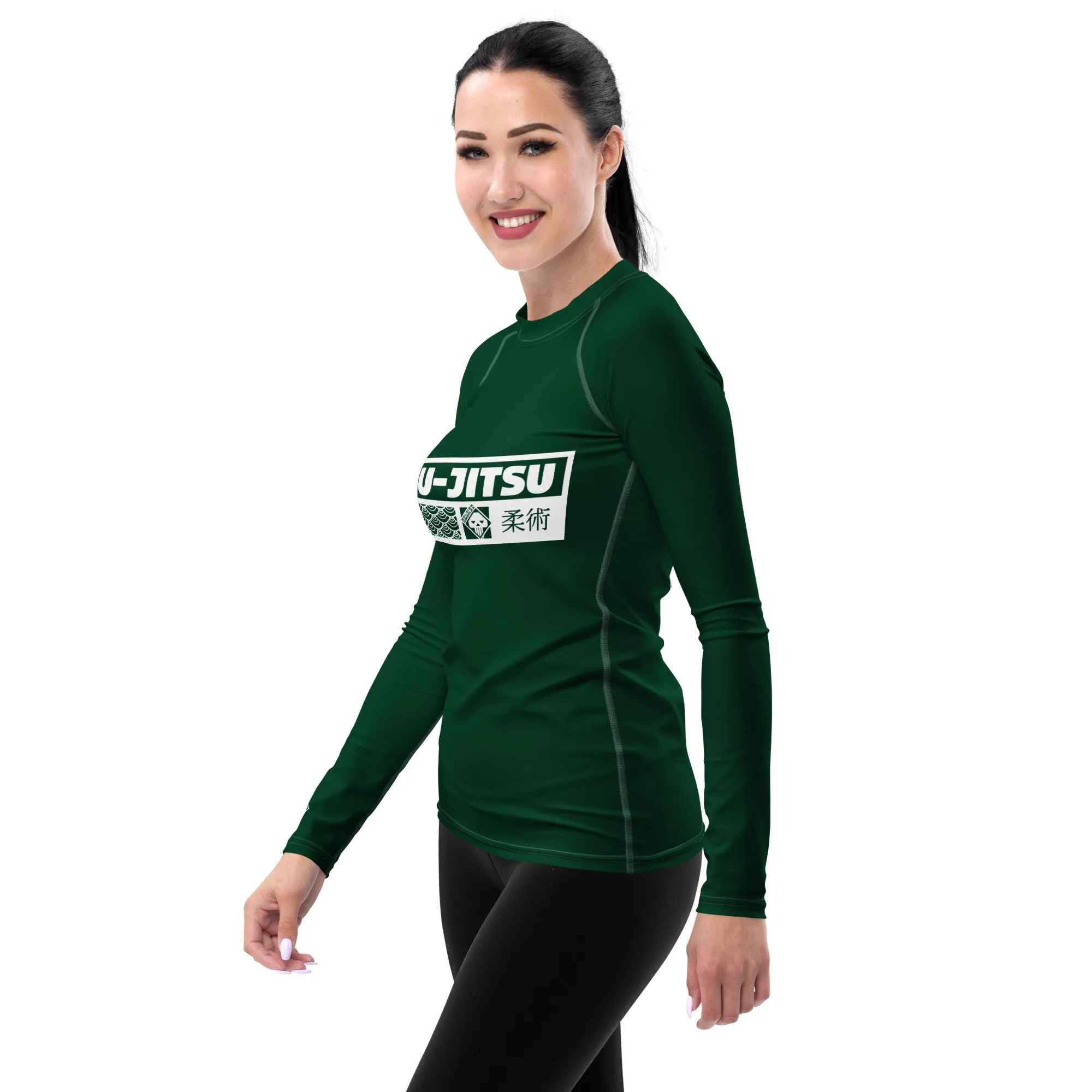 Womens Long Sleeve BJJ Rash Guard - Jiu-Jitsu 008 - Sherwood Forest