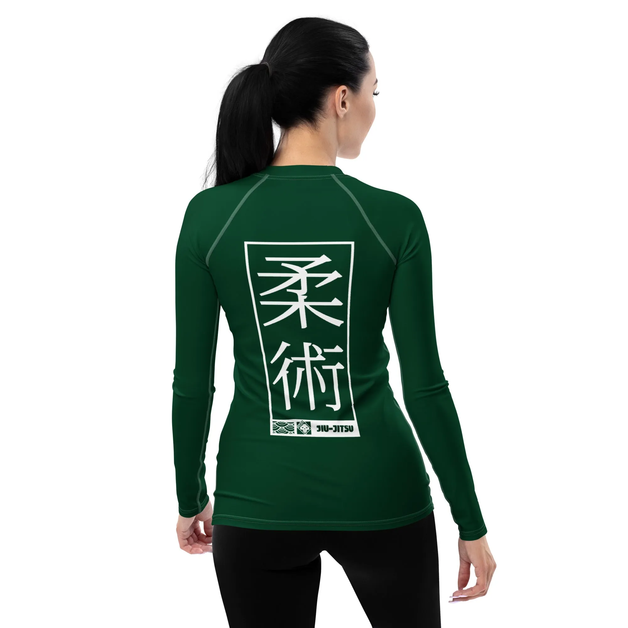 Womens Long Sleeve BJJ Rash Guard - Jiu-Jitsu 008 - Sherwood Forest