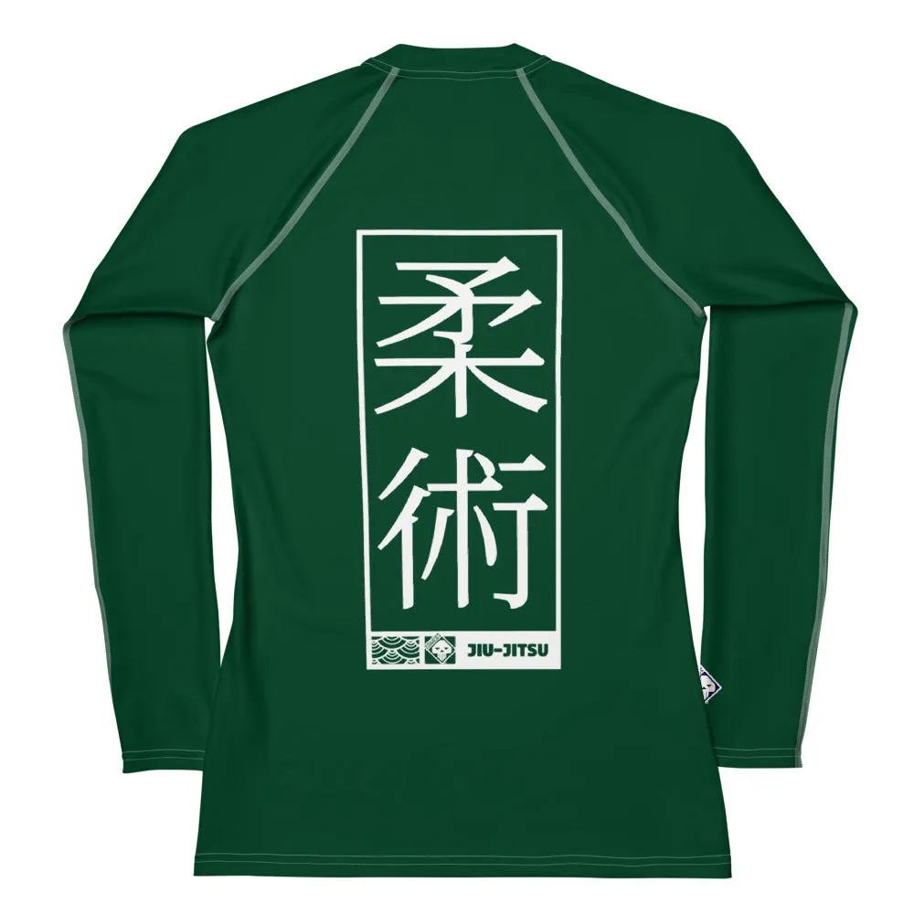 Womens Long Sleeve BJJ Rash Guard - Jiu-Jitsu 008 - Sherwood Forest