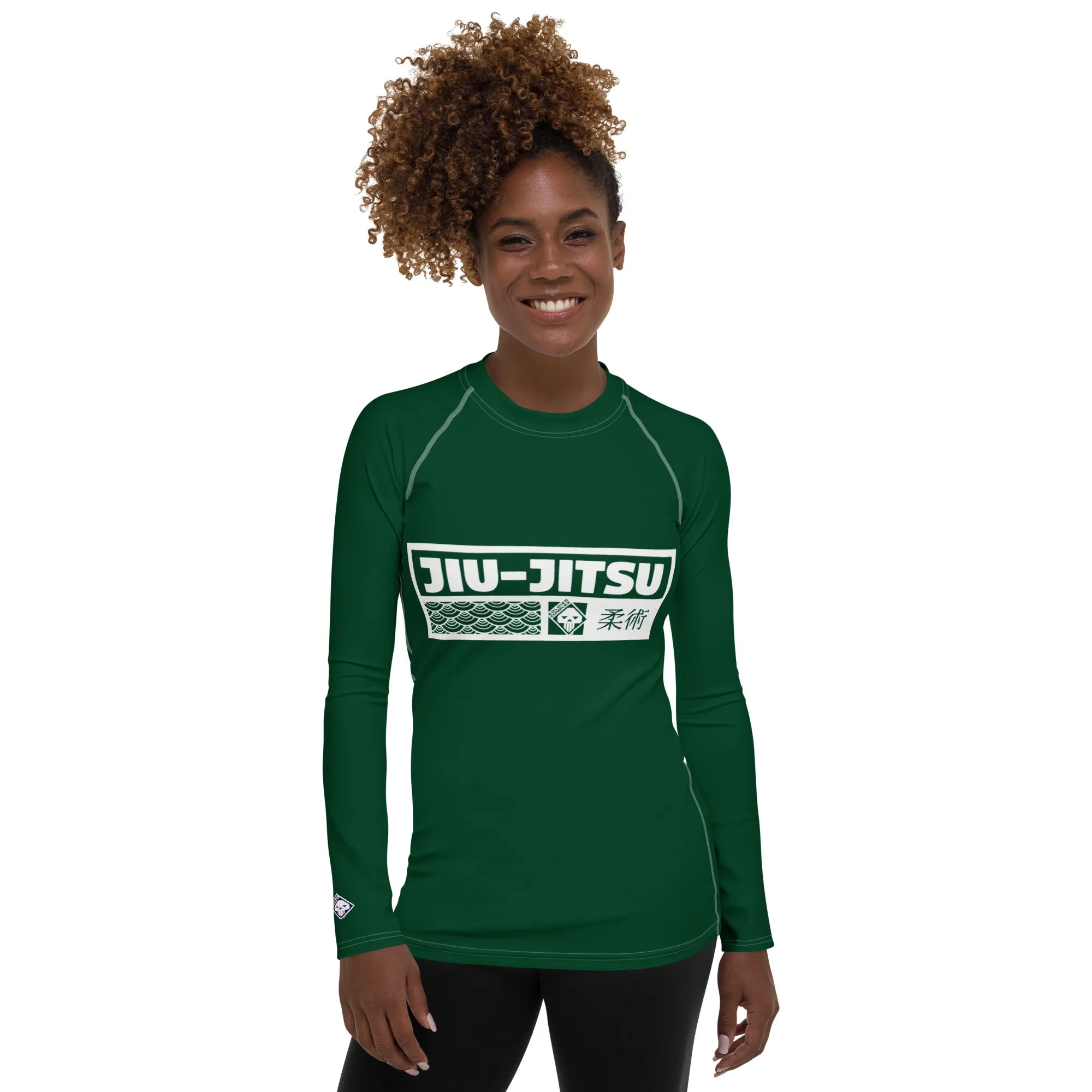 Womens Long Sleeve BJJ Rash Guard - Jiu-Jitsu 008 - Sherwood Forest