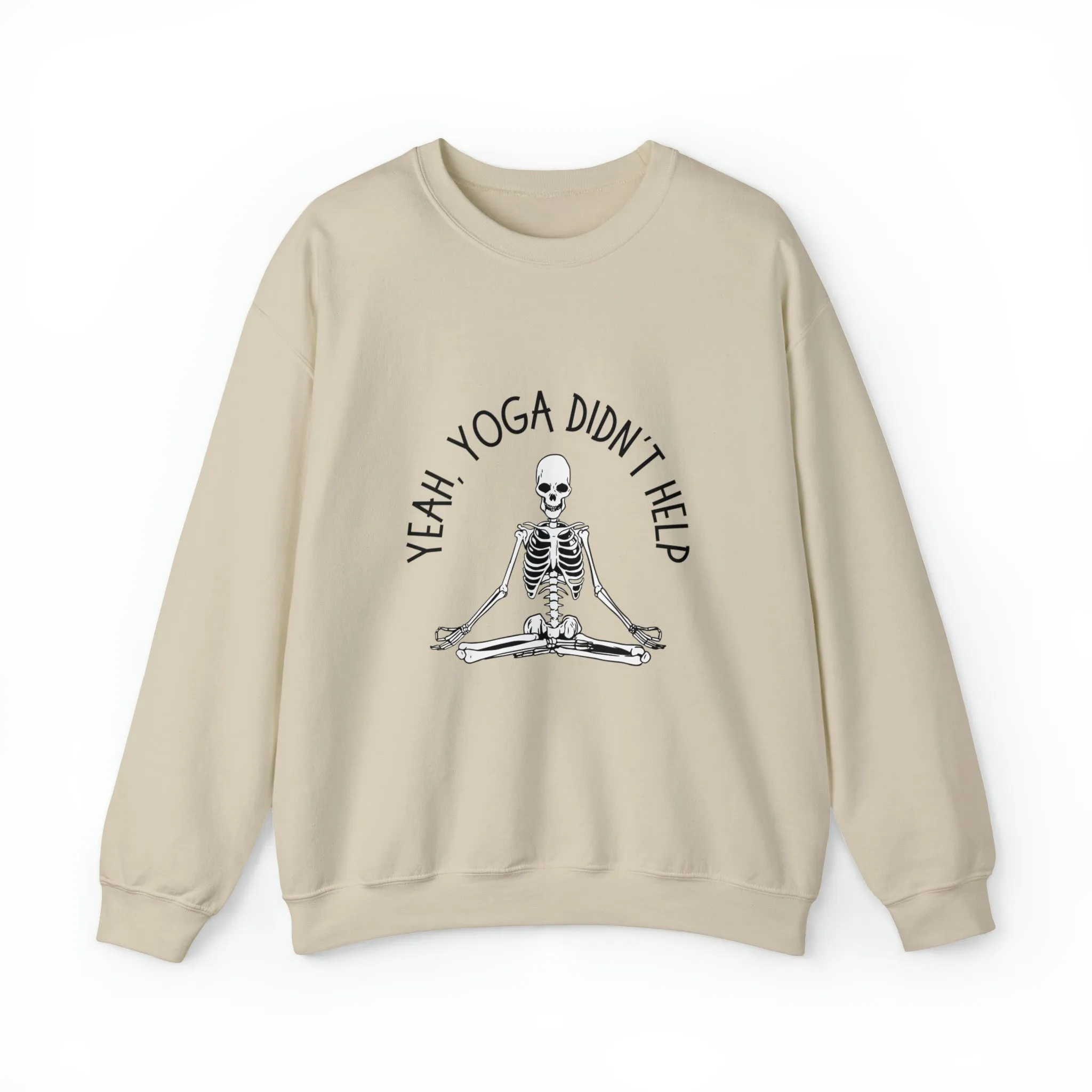 Yeah, Yoga Didn't Help Crewneck Sweatshirt (Light Colors)